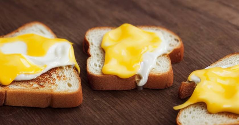 Tostada de mayonesa y queso